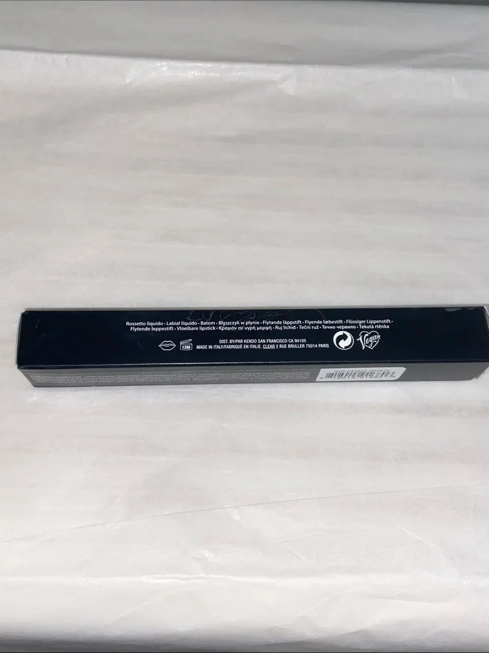 Kat Von D Red Everlasting Liquid Lipstick Outlaw Color with Black Floral Cap